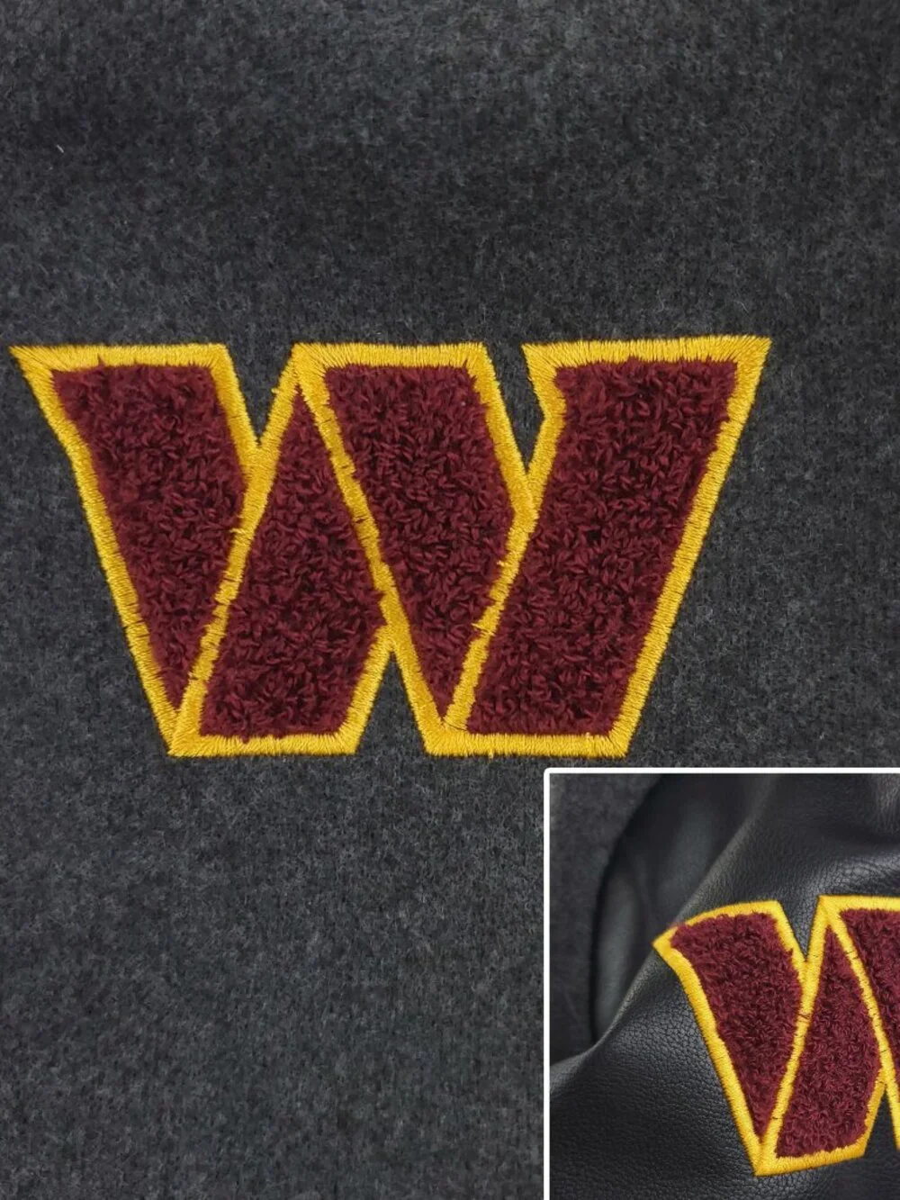 Washington Commanders Varsity Jacket NFL Bomber Patched Youth 18-20 NWT